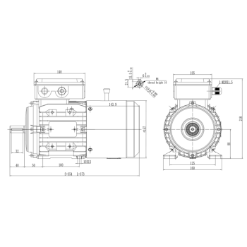 Silnik elektryczny z hamulcem 1,1kW 1400 obr/min. 80B3